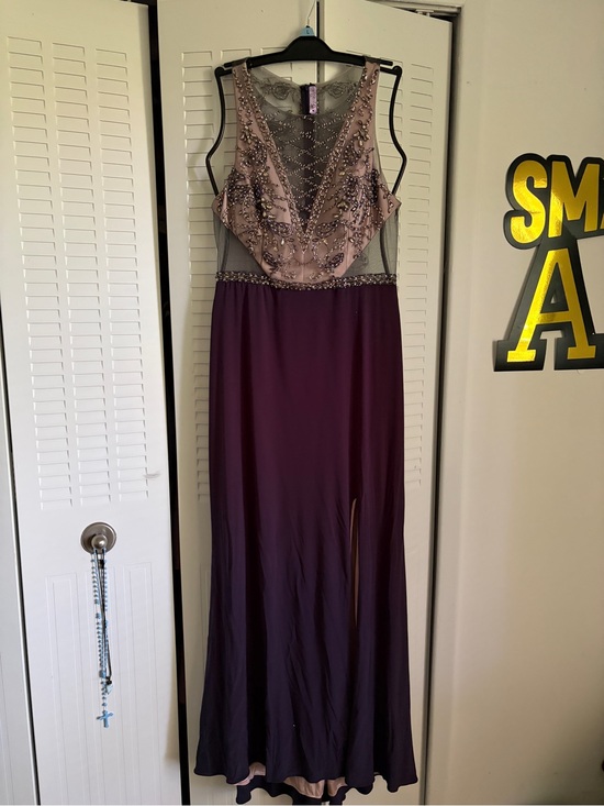betsy and adam beaded dress Betsy & Adam Strapless Tuxedo Bodice Prom Dress A24228